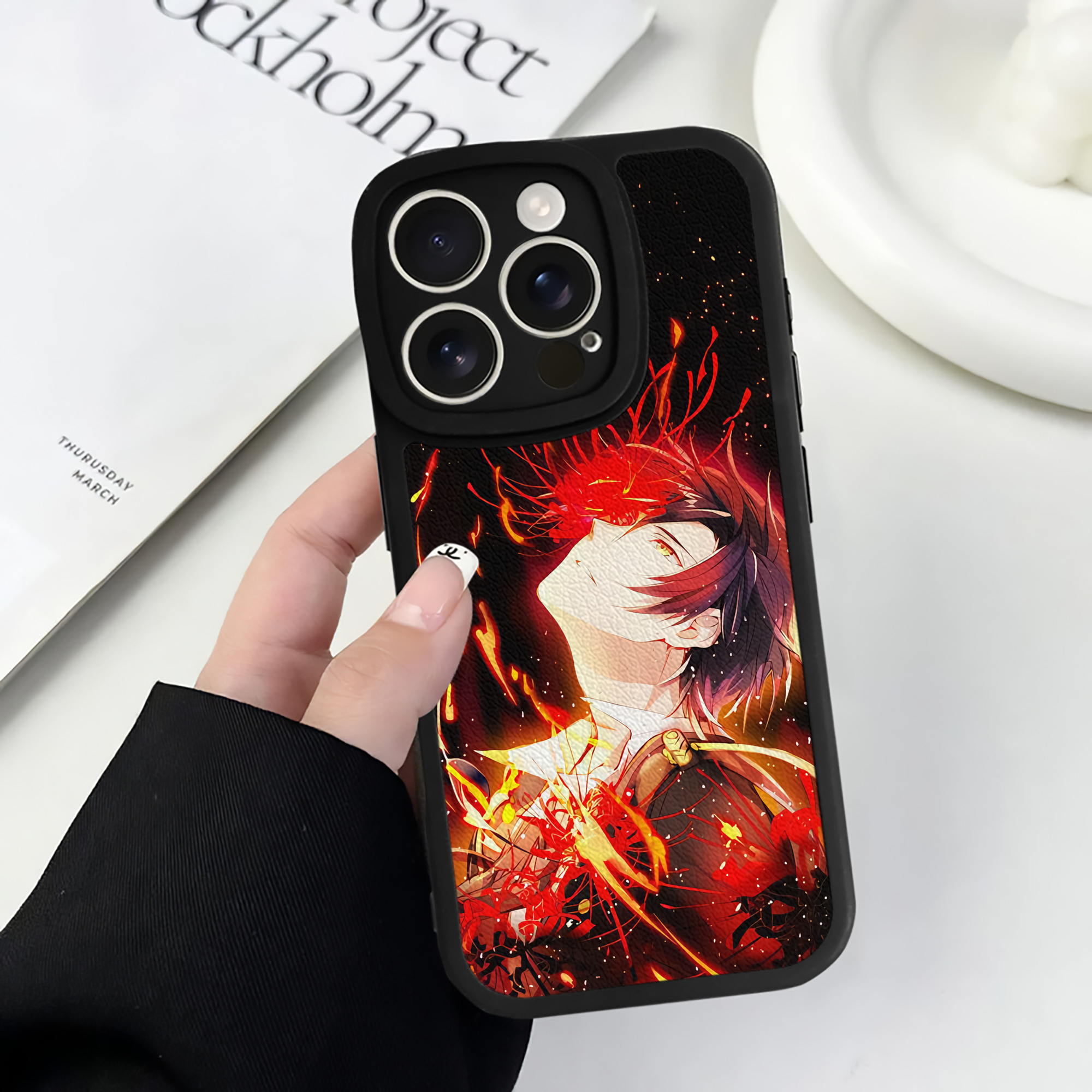 （画像用） 刀剣乱舞 Touken Ranbu 【iPhone 16シリーズ対応】シリコンスマホケース（レザー調） 材質：シリコン